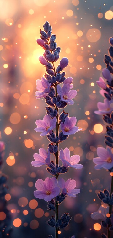 治愈花束垂直花朵背景