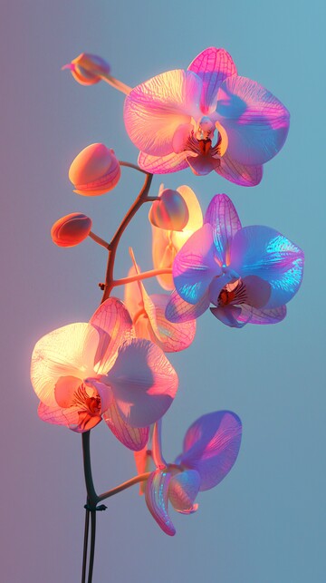 彩虹兰花兰花彩虹白色2