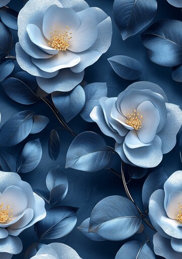 银色玫瑰叶纹纸1