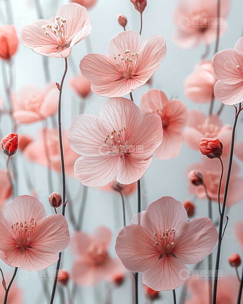 高清大图下载【趣麦麦图】小花组合小花白色背景1