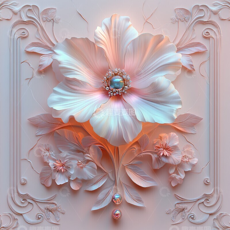 高清大图下载【趣麦麦图】柔美花卉图案