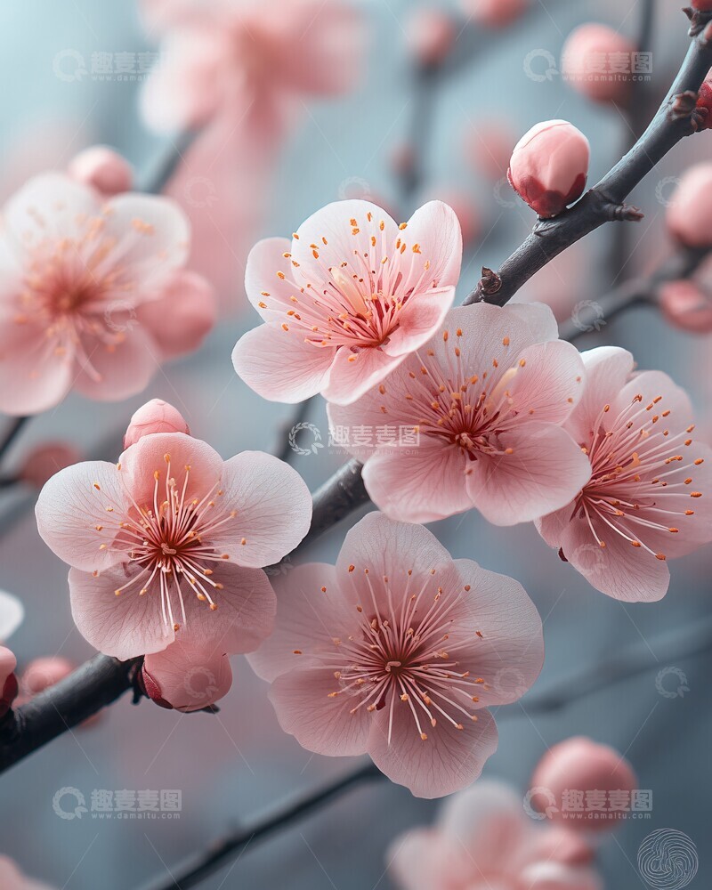 高清大图下载【趣麦麦图】小花组合小花白色背景3