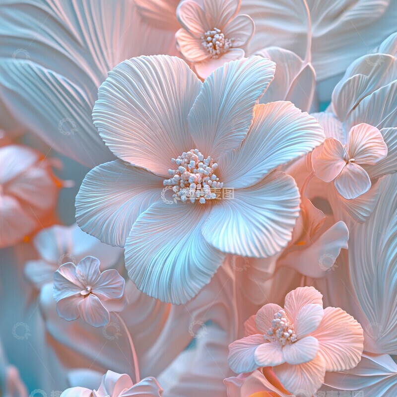 高清大图下载【趣麦麦图】柔美花卉图案2