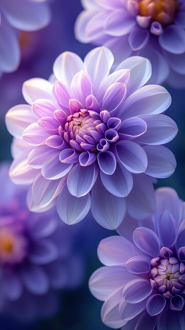 紫色白色大丽花1