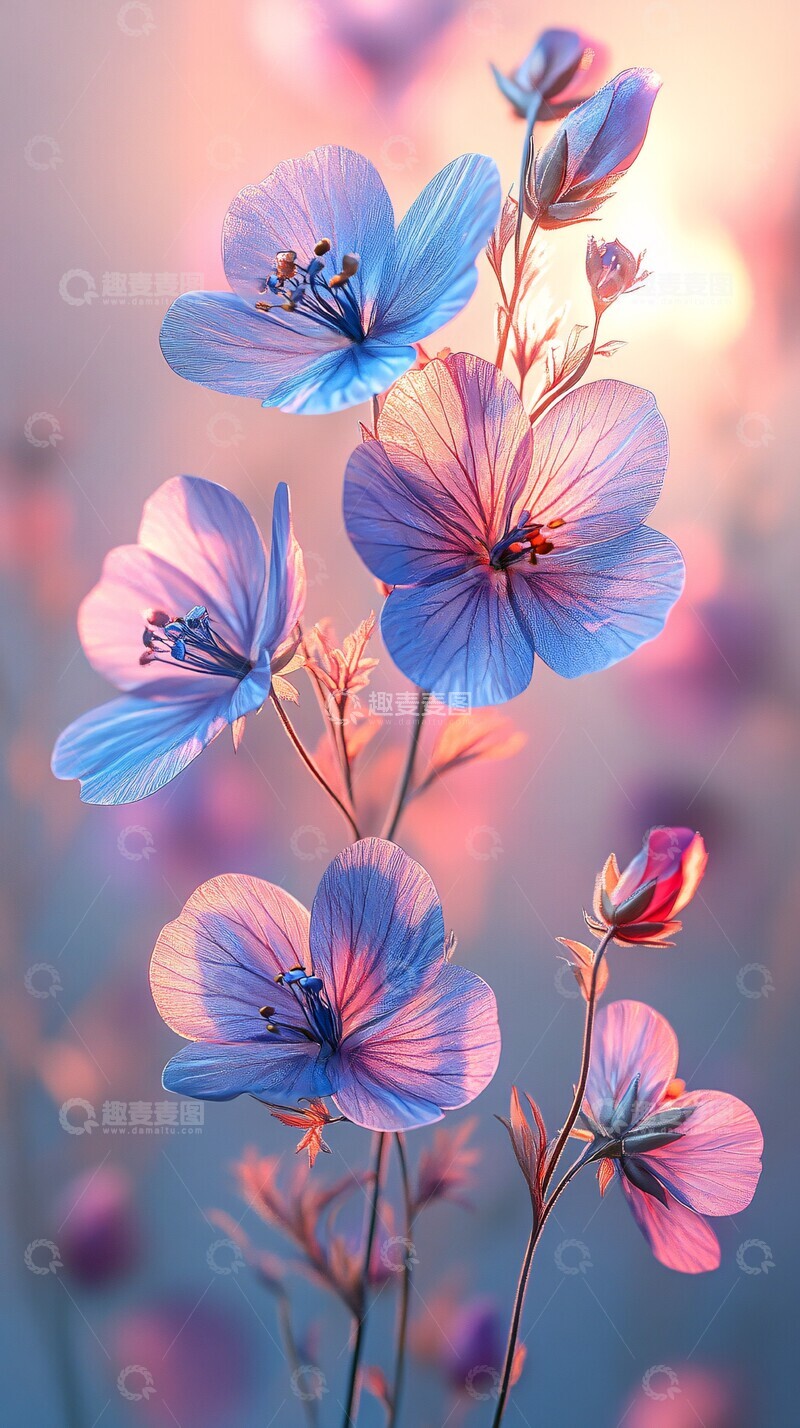 高清大图下载【趣麦麦图】野花玻璃光影