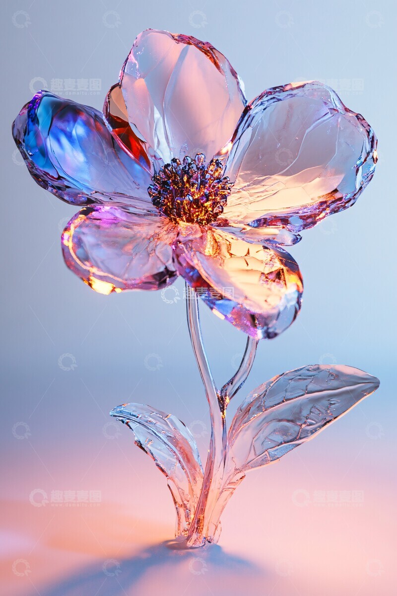高清大图下载【趣麦麦图】水晶花静态水晶照明玻璃