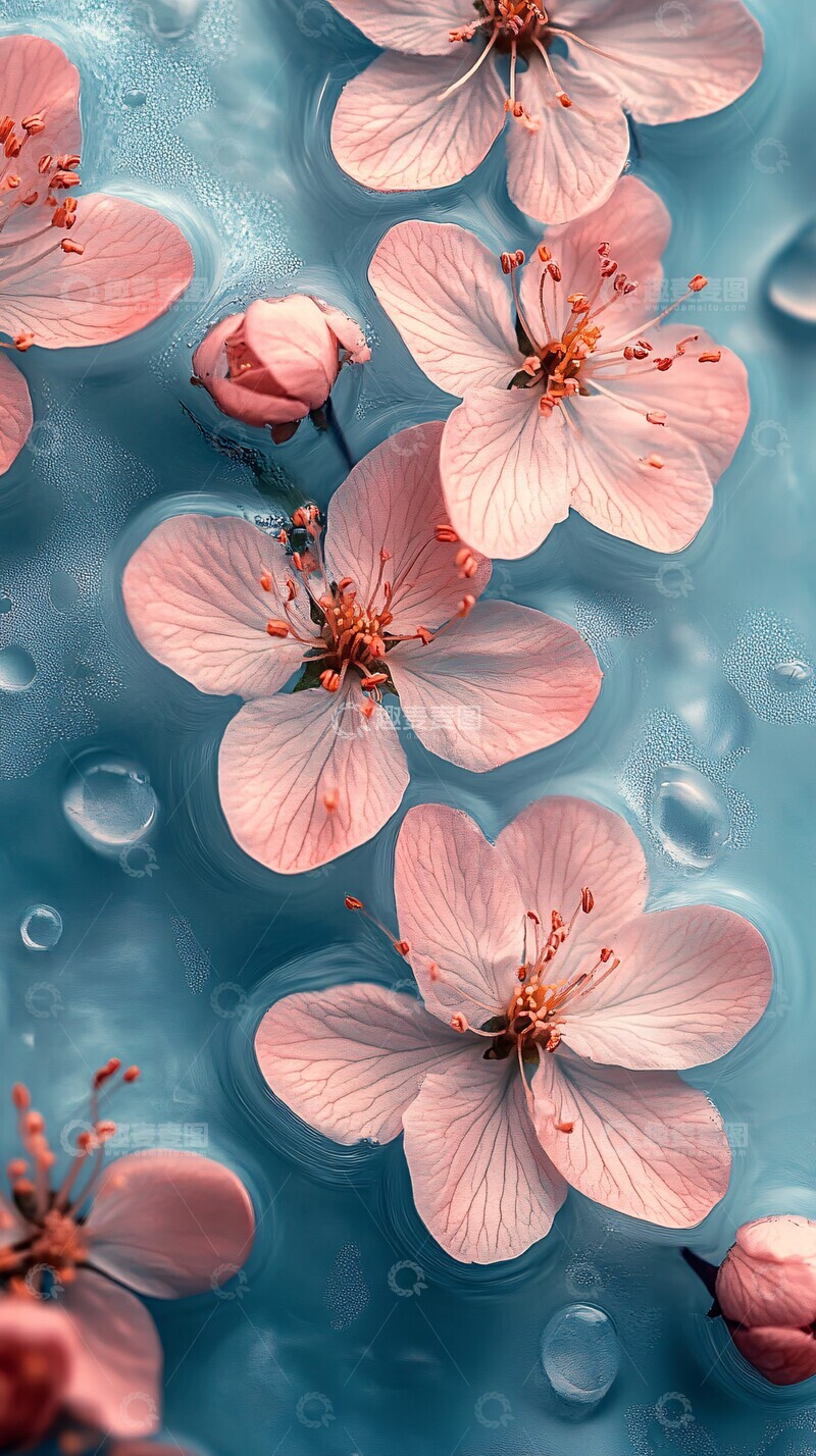 高清大图下载【趣麦麦图】粉色白色小花树脂2