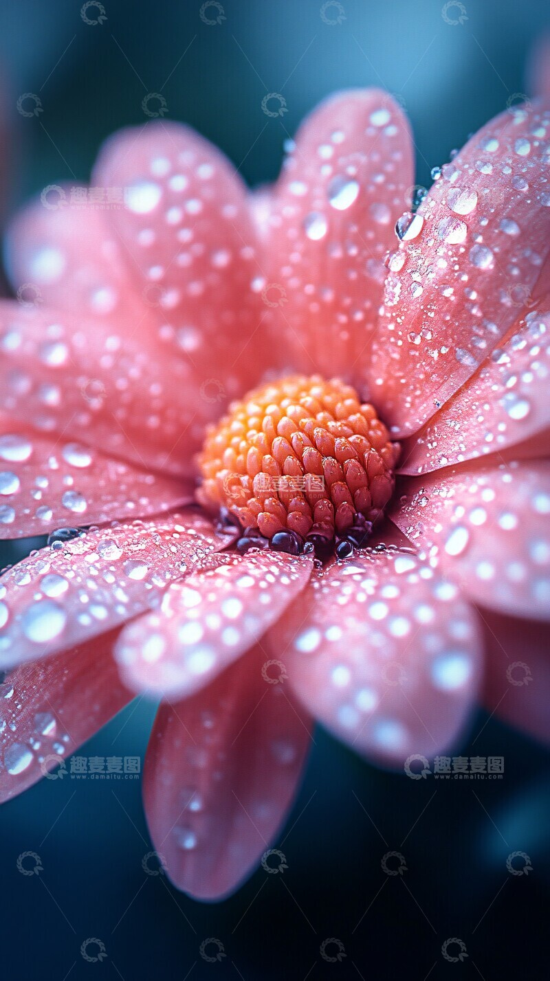 高清大图下载【趣麦麦图】彩色花瓣晨露3