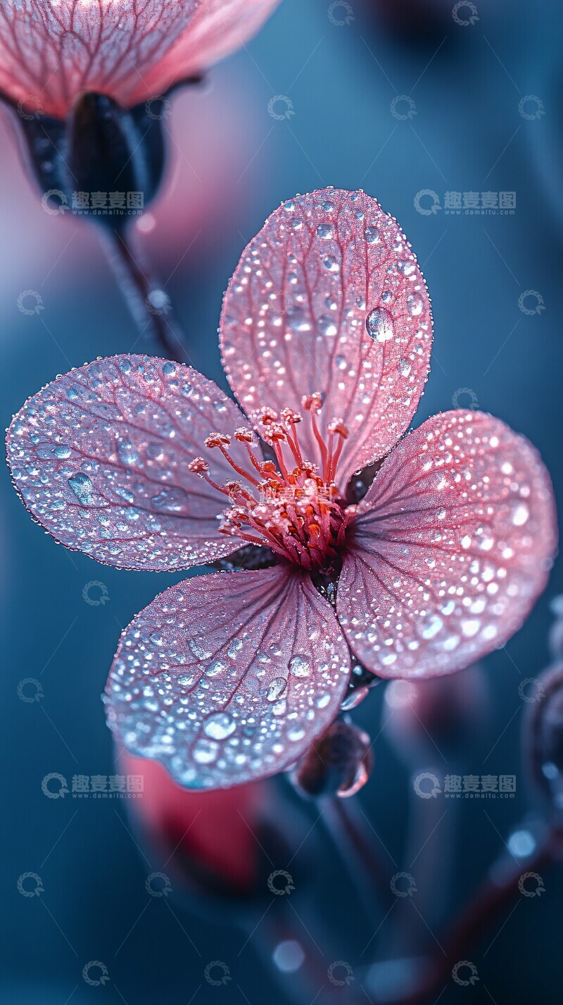 高清大图下载【趣麦麦图】彩色花瓣晨露