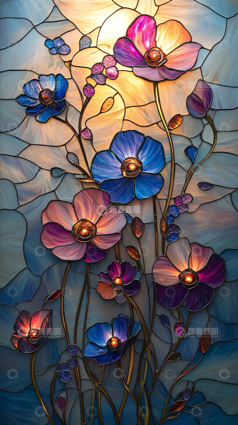 高清大图下载【趣麦麦图】野花玻璃光影3