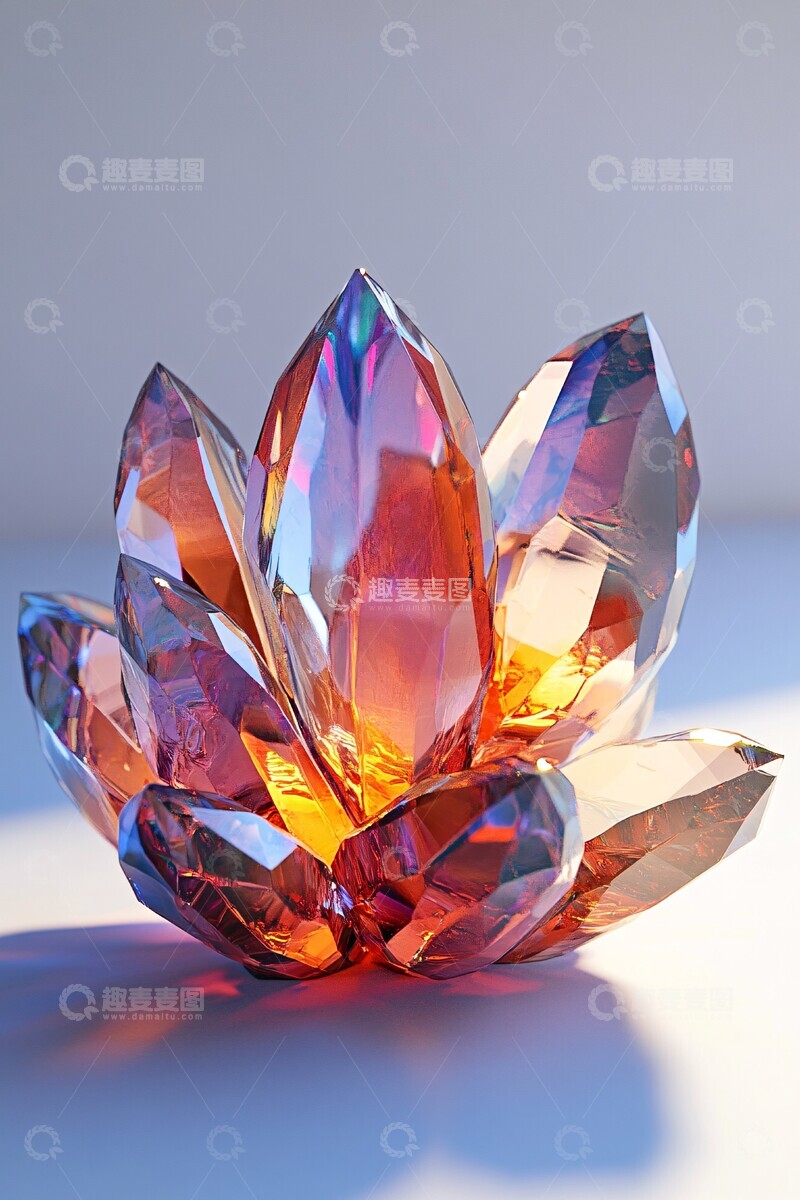 高清大图下载【趣麦麦图】水晶花静态水晶照明玻璃3