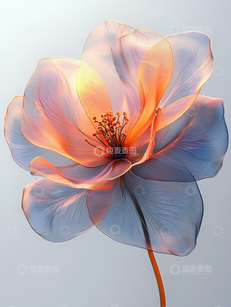 高清大图下载【趣麦麦图】抽象花卉数字艺术1