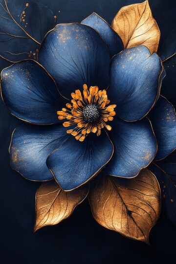 巨型蓝金花巨型黑色银色1