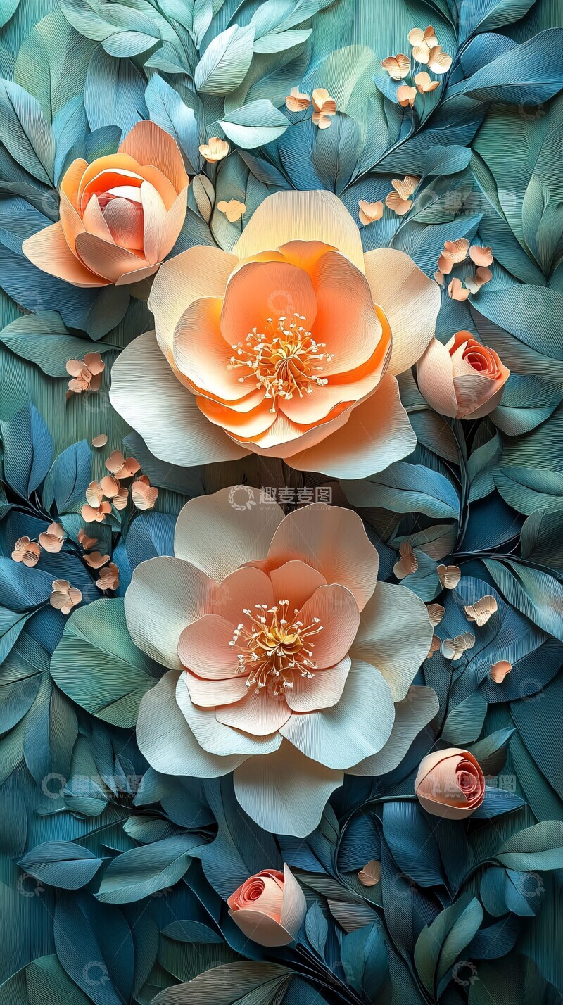 高清大图下载【趣麦麦图】春日花园纸艺