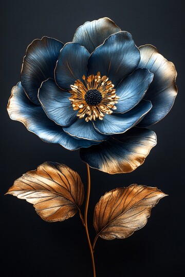 巨型蓝金花巨型黑色银色3