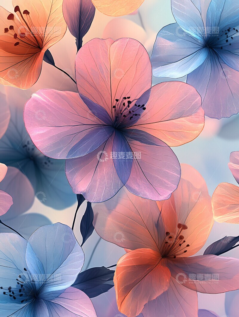 高清大图下载【趣麦麦图】花纹透明图案2