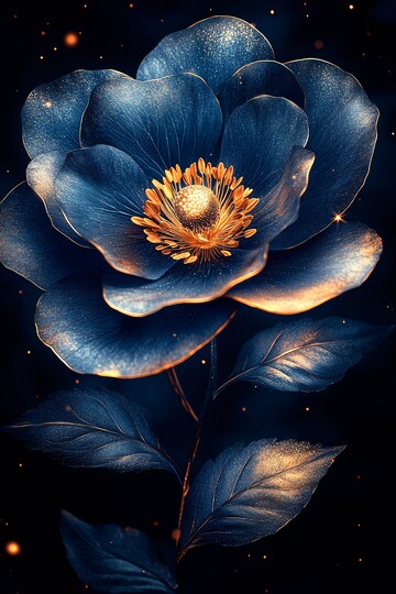 巨型蓝金花巨型黑色银色2