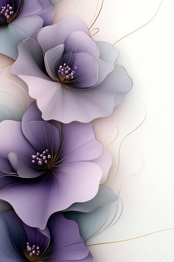 薰衣草抽象花卉1