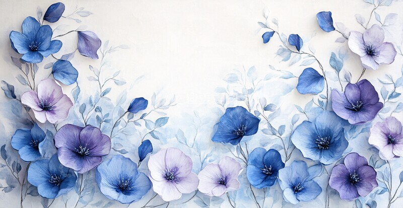 高清大图下载【趣麦麦图】水彩纸花刺绣图案4