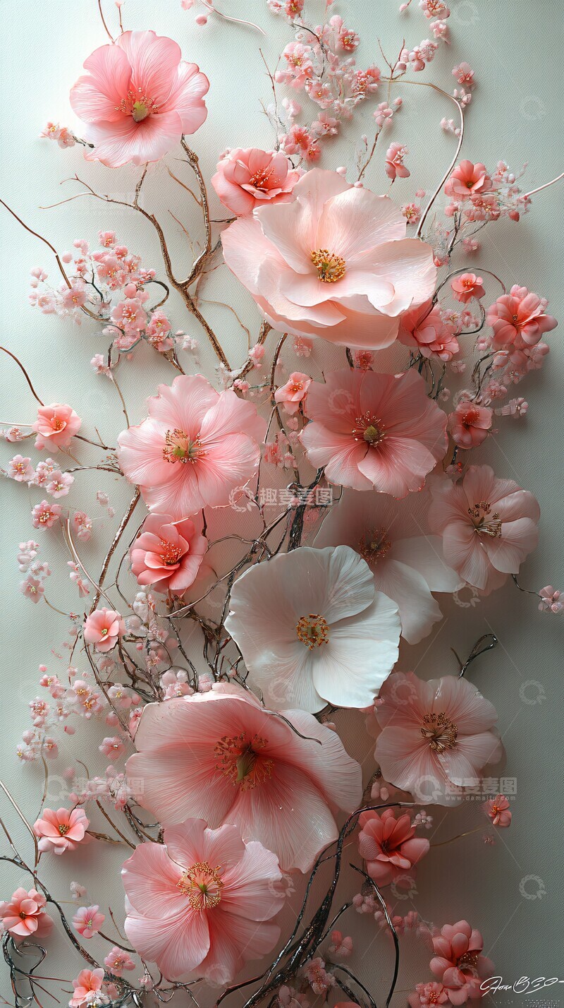 高清大图下载【趣麦麦图】银丝花饰银丝花饰花朵