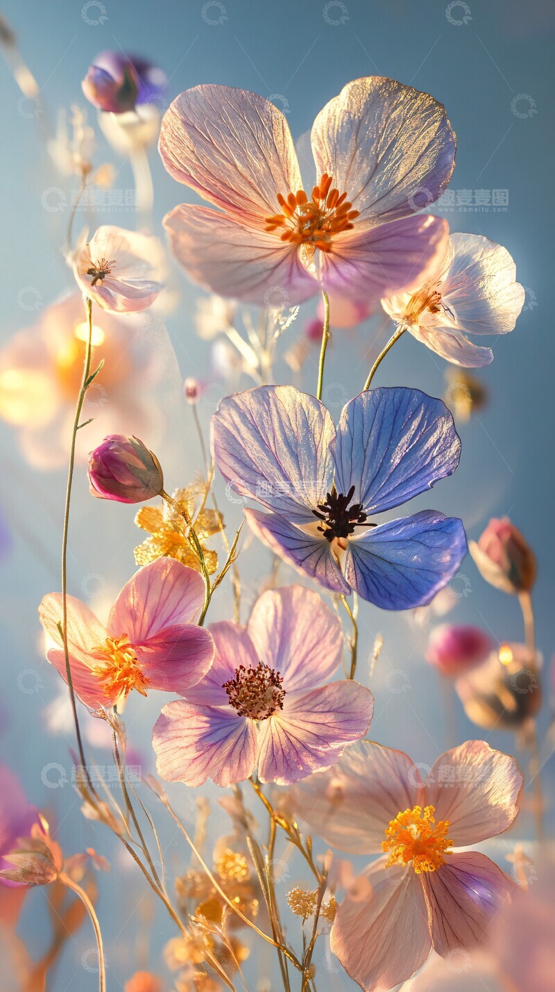 高清大图下载【趣麦麦图】野花金箔层叠设计