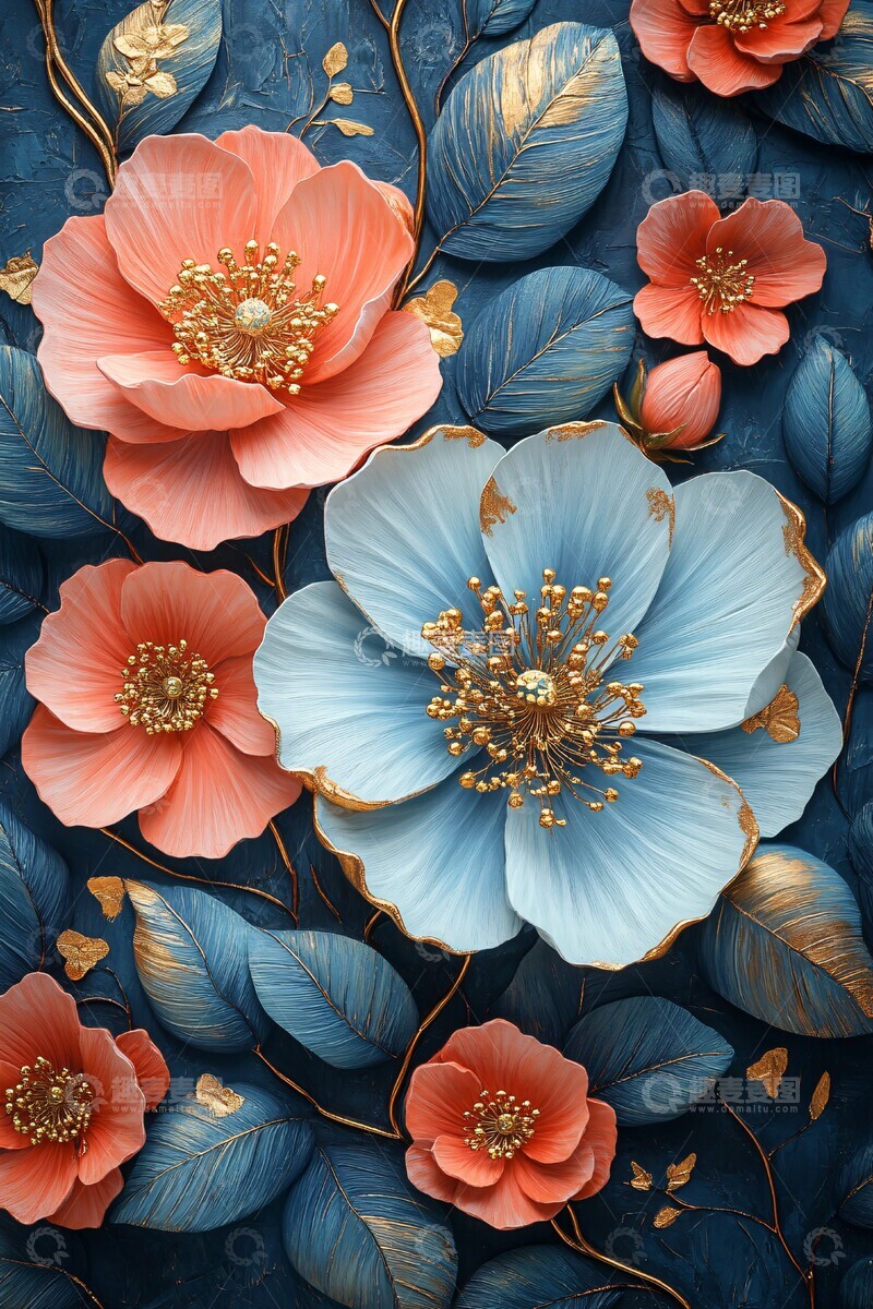 高清大图下载【趣麦麦图】花卉墙面装饰