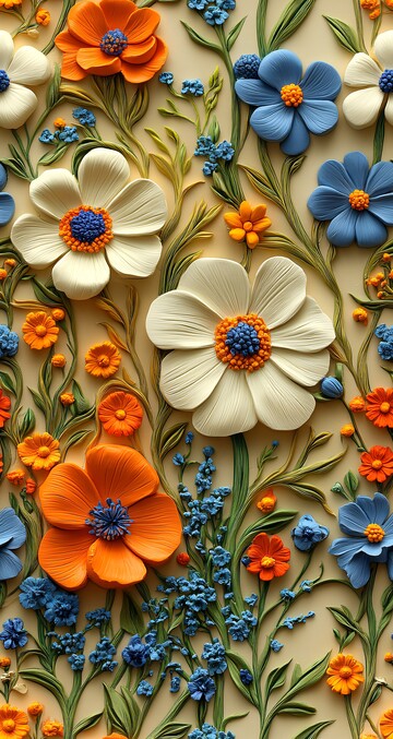 野花塑料画野花塑料花朵1