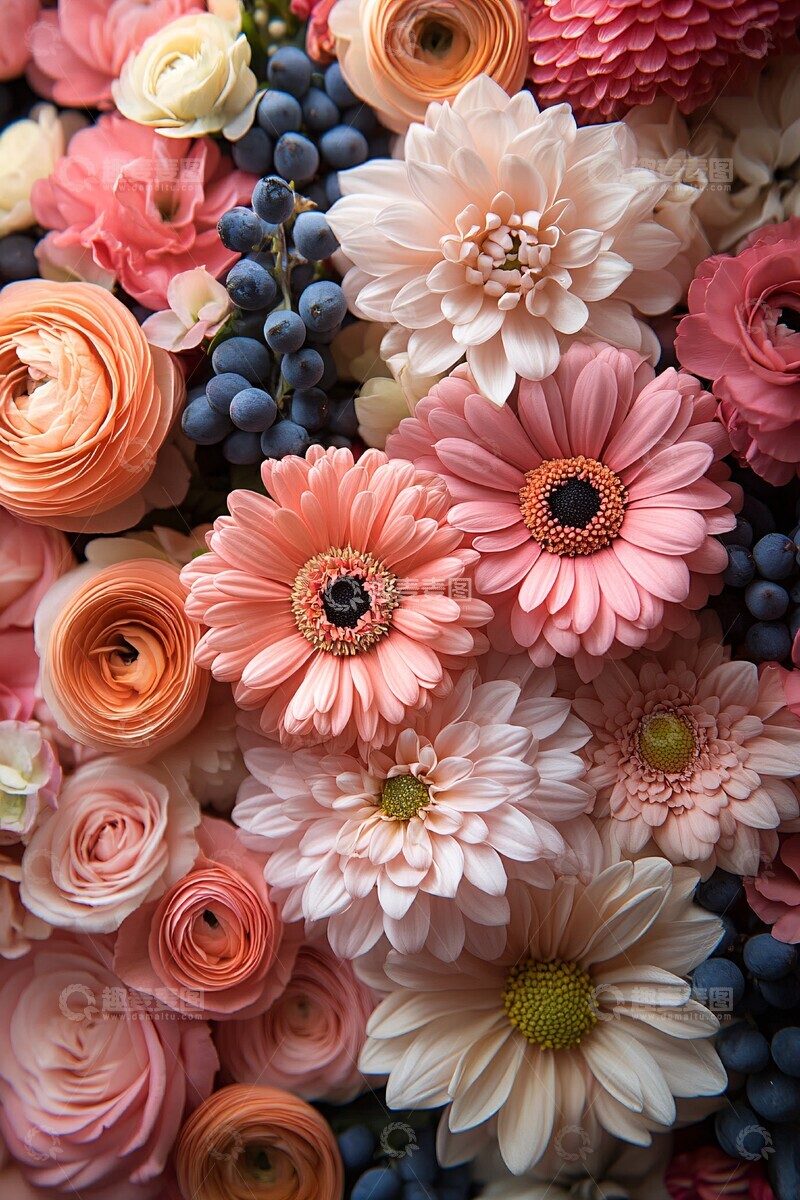 高清大图下载【趣麦麦图】软色花朵背景1