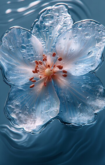 玻璃花浮云水纹1