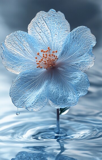 玻璃花浮云水纹2