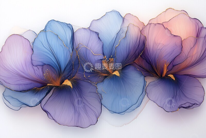 紫蓝渐变鸢尾花1