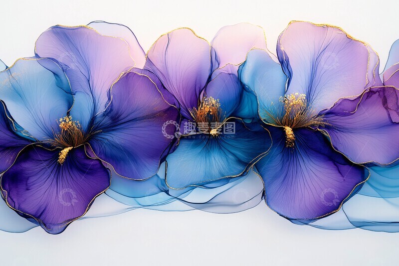 紫蓝渐变鸢尾花