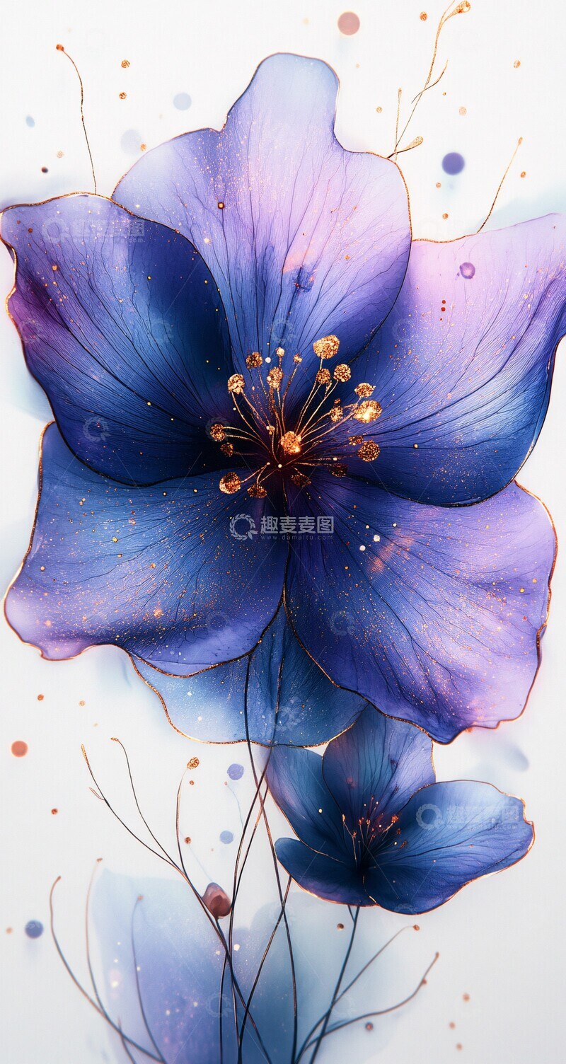 高清大图下载【趣麦麦图】紫色花瓣细节图