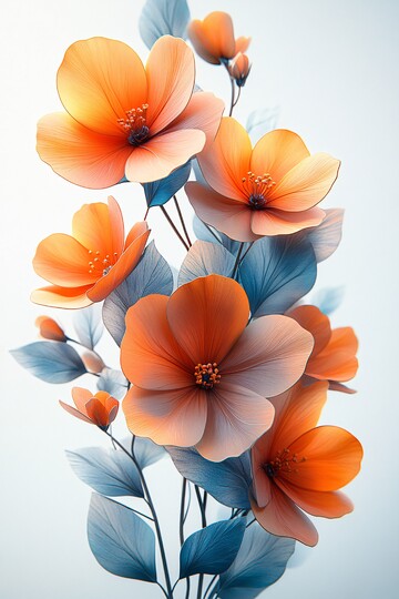 鲜花立体图案设计