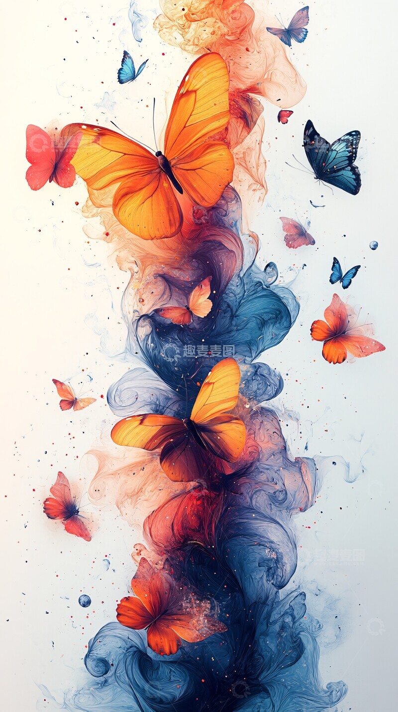 高清大图下载【趣麦麦图】空白页与彩色形状3