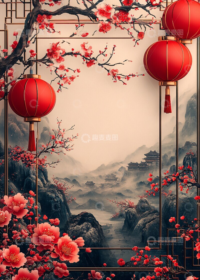 高清大图下载【趣麦麦图】兔年扑克牌框设计1