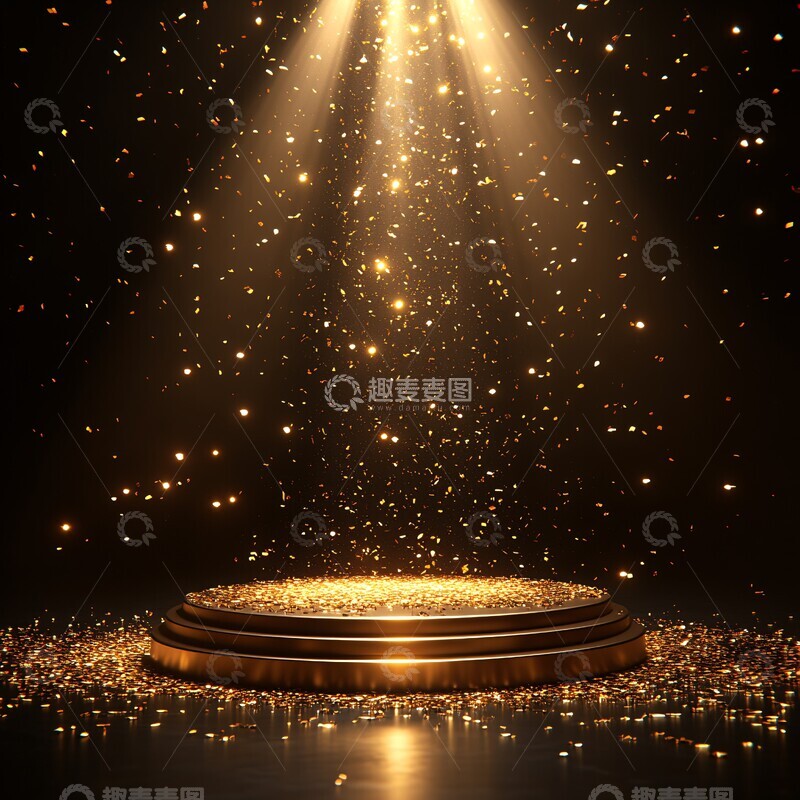 高清大图下载【趣麦麦图】-金色颁奖台金色颁奖圆形1