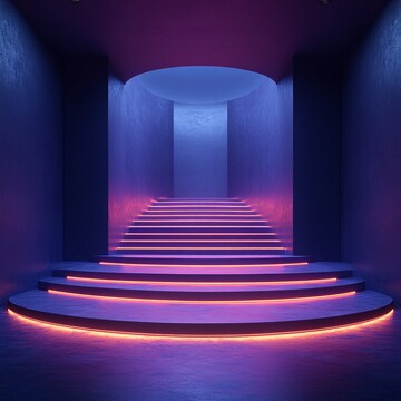 蓝紫色调讲台