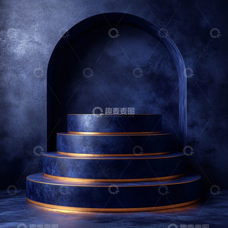 高清大图下载【趣麦麦图】蓝紫色调讲台1