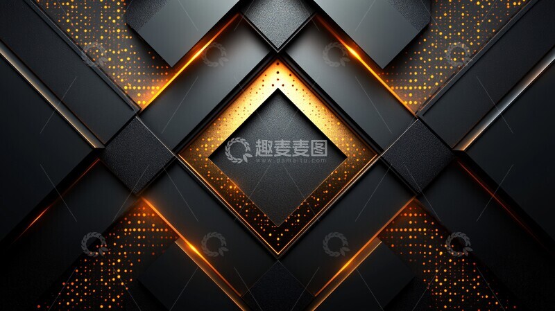 高清大图下载【趣麦麦图】黑金奖典礼背景3