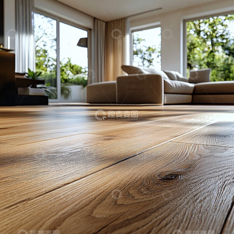 高清大图下载【趣麦麦图】木地板现代客厅