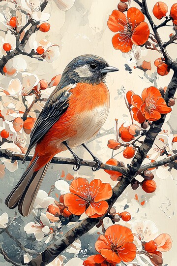 国潮白边框纹样2