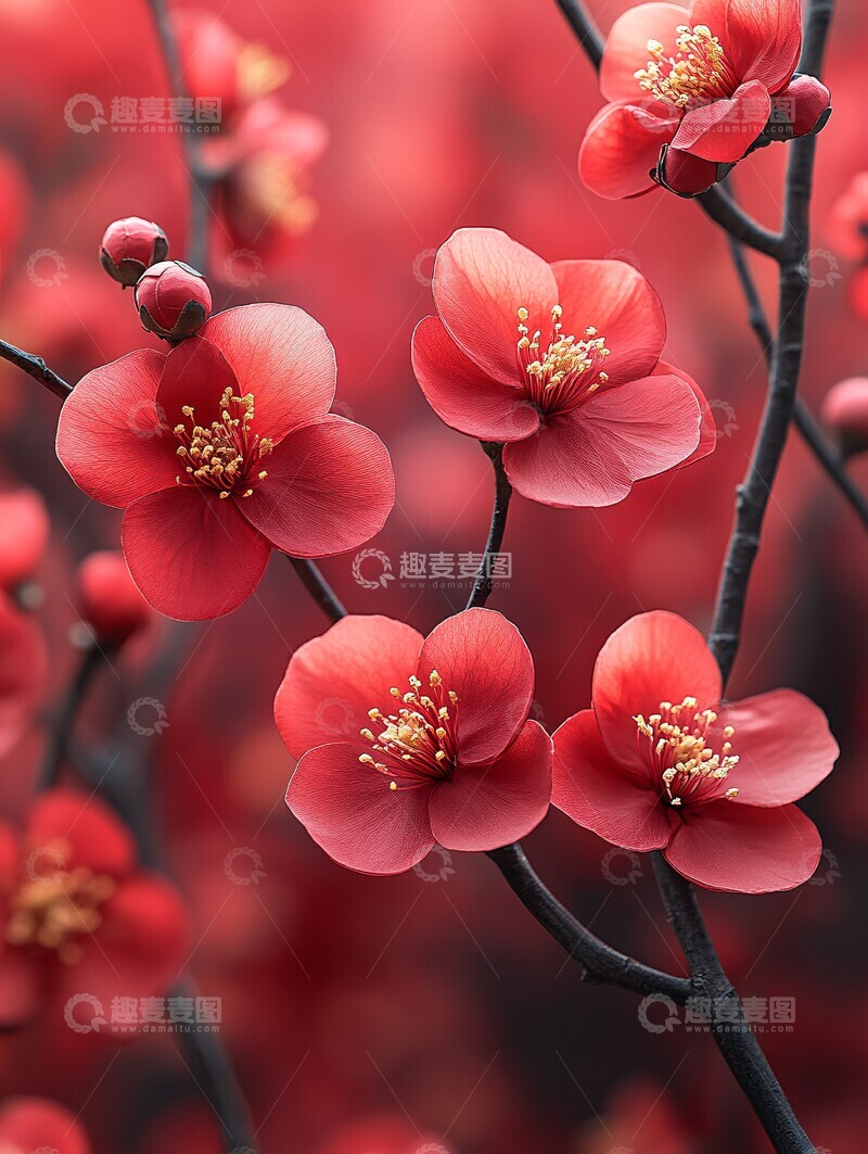 高清大图下载【趣麦麦图】新春花卉背景图