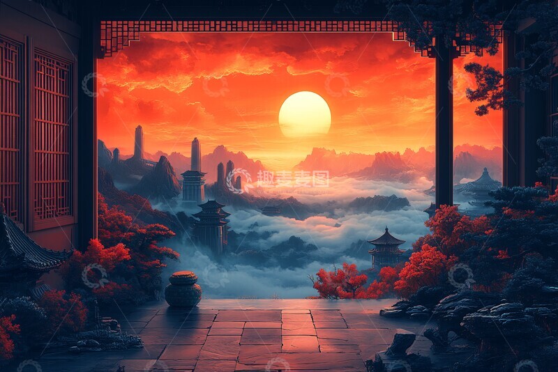 高清大图下载【趣麦麦图】中秋月饼与兔