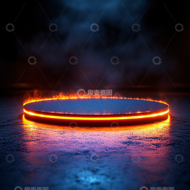 高清大图下载【趣麦麦图】数字橙色展示台3