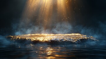 金色水面产品展示台