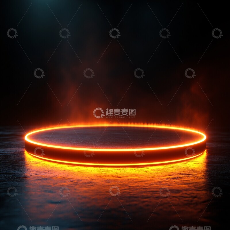 高清大图下载【趣麦麦图】数字橙色展示台2