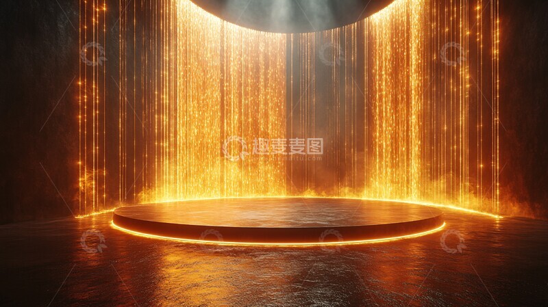 高清大图下载【趣麦麦图】黄金圆形舞台2