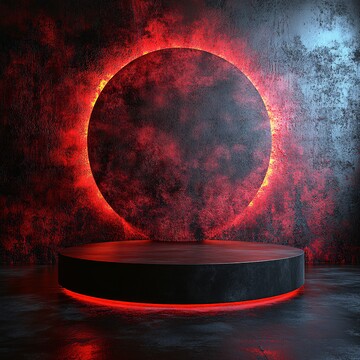 黑色简约展示台