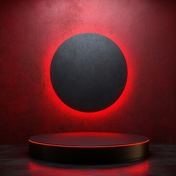 黑色简约展示台1